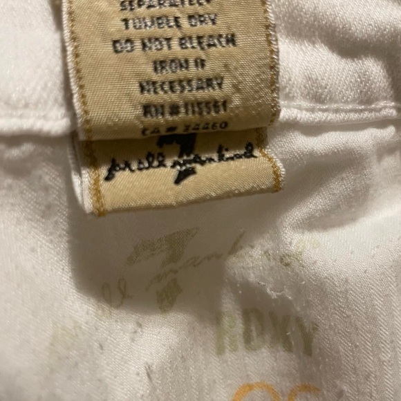 7 For All Mankind Frayed Jean Shorts - Picture 4 of 6